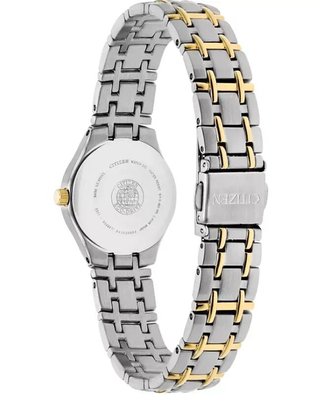 Ayollar uchun Eco-Drive ikki tonli zanglamaydigan po'lat bilaguzukli soat 25mm EW1264-50A - 4