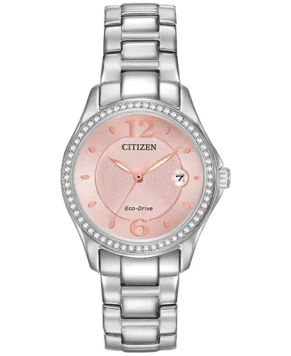 Ayollar uchun Eco-Drive zanglamaydigan po'lat bilaguzukli soat 29mm FE1140-86X - 1