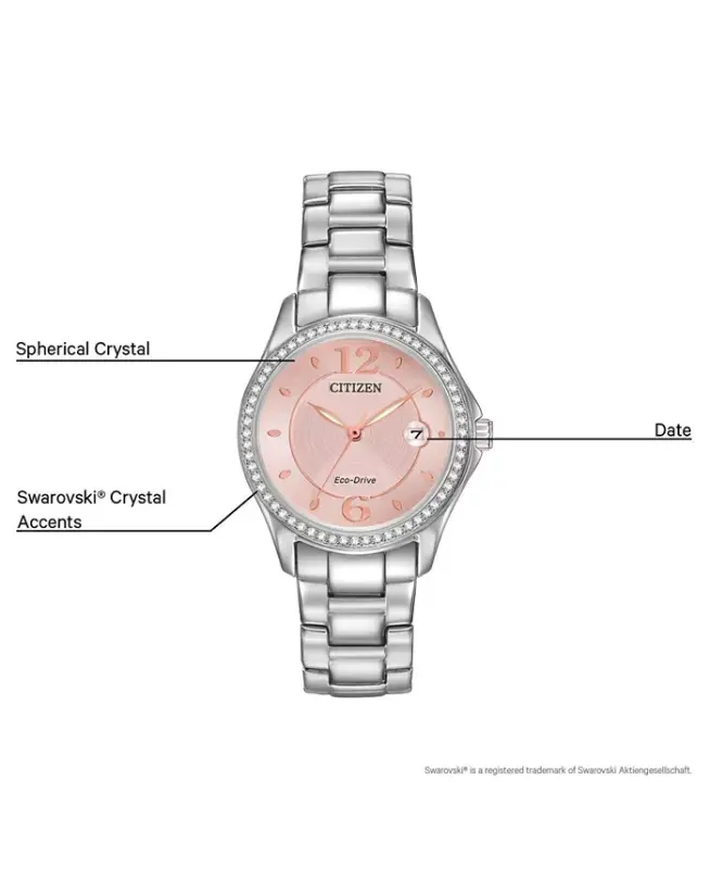 Ayollar uchun Eco-Drive zanglamaydigan po'lat bilaguzukli soat 29mm FE1140-86X - 4