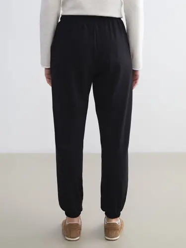 Ayollar uchun elastik kamarli oddiy jogger shim pants - 7