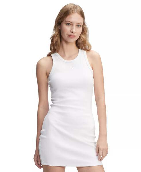 Ayollar uchun Essential Ribbed Bodycon Tank Ko'ylak Oq - 7