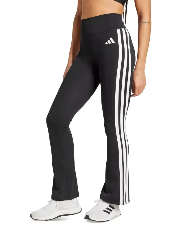 Ayollar uchun Essentials 3-Stripeli paxta aralash leggings - Qora/oq - ADIDAS