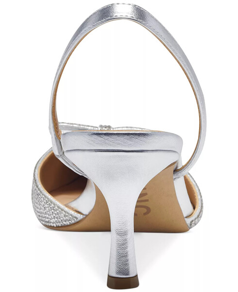 Ayollar uchun Gelsey Slingback Kitten-Heel Pompalari, Modazone Silver Crystal uchun yaratilgan - 4