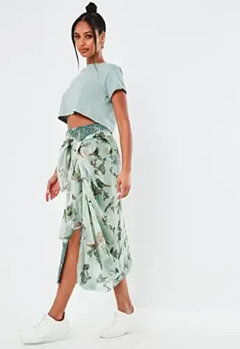 Ayollar uchun GERINLY sharflari Yozgi ro'mol uchun engil gul qushlar bosma paxta шарфlar va o'rashlar - 5