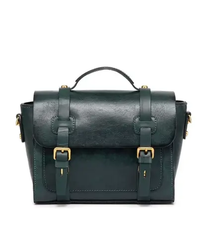 Ayollar uchun haqiqiy charm Focus mini sumkasi - Teal - OLD TREND (1)