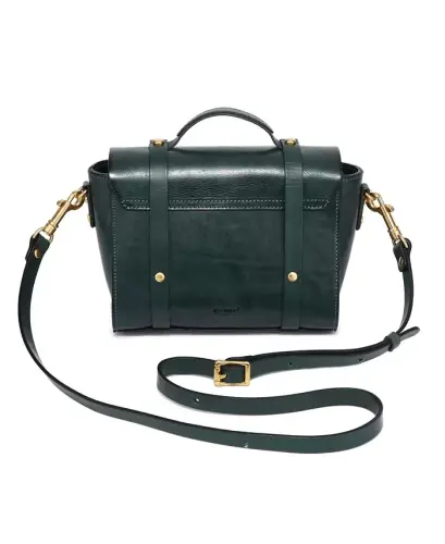 Ayollar uchun haqiqiy charm Focus mini sumkasi - Teal - 5