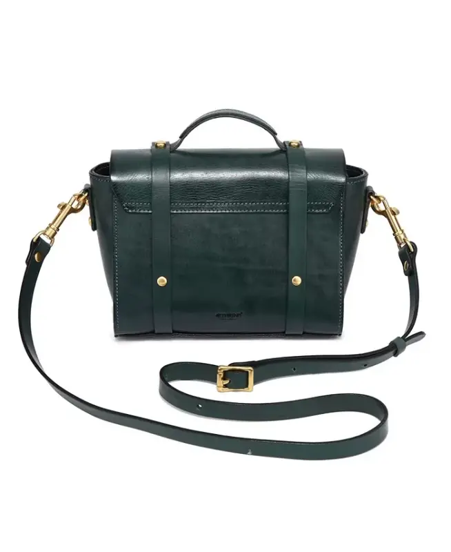 Ayollar uchun haqiqiy charm Focus mini sumkasi - Teal - 5