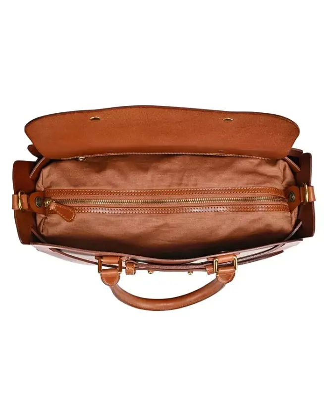 Ayollar uchun haqiqiy charm Westland sumkasi - Karamelli - 11