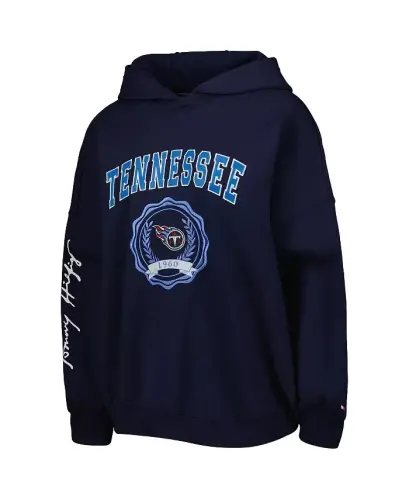 Ayollar uchun harbiy-dengiz Tennessee Titans Becca tushirilgan yelkali pulover xudi - Harbiy-dengiz - TOMMY HILFIGER (1)
