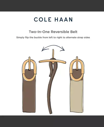 Ayollar uchun ikki tomonlama markazli qaytariluvchi haqiqiy charm kamar - ko'k, bej - 8