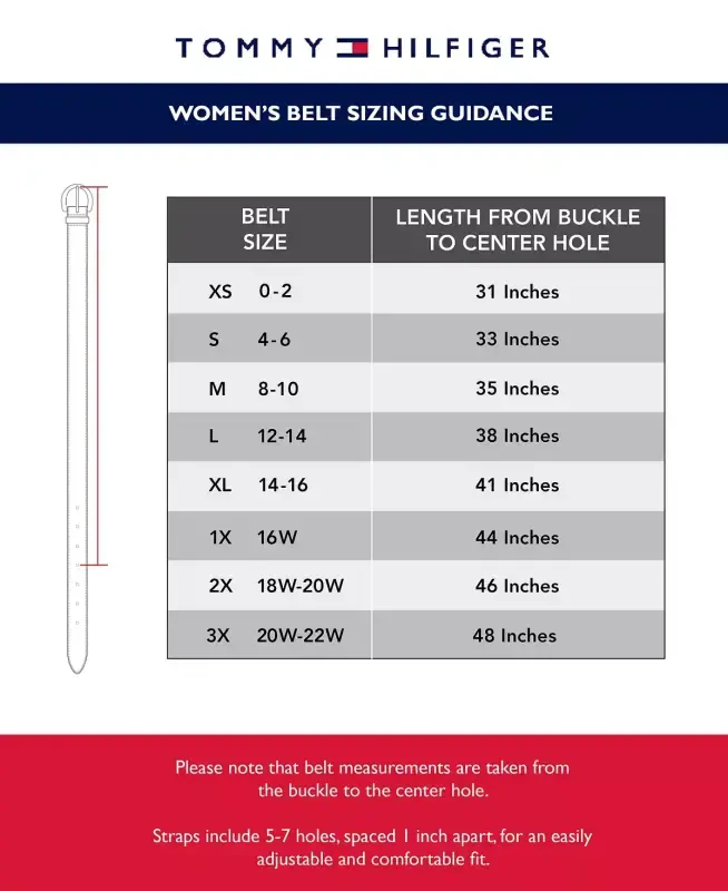 Ayollar uchun imzo teri jinsi kamar-qizil - TOMMY HILFIGER