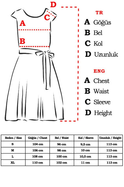 Ayollar uchun indigo rangli belbog'li va elastik belbog'li ko'ylak ARM-18Y001120 - 5