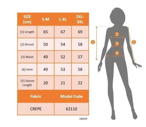 Ayollar uchun kaltak yengli, yoqasi burmali va bog‘ichli janjan krep bluzka - 4