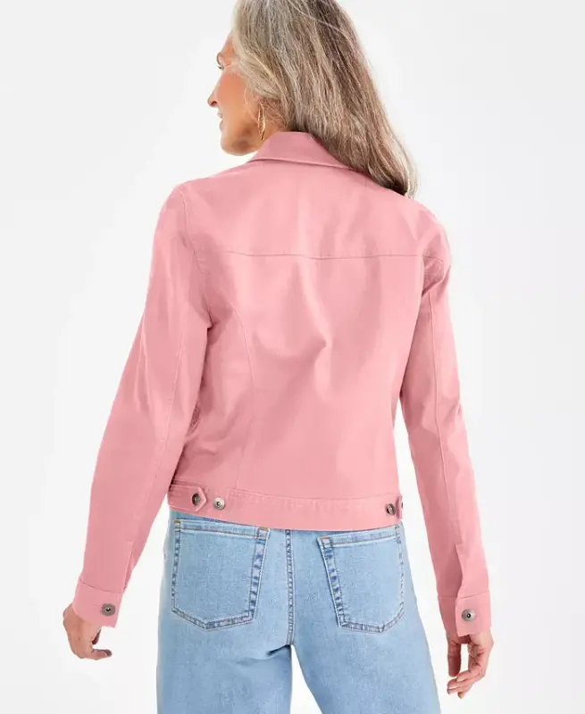 Ayollar uchun klassik denim kurtka, Modazone-Blushing uchun yaratilgan - 2