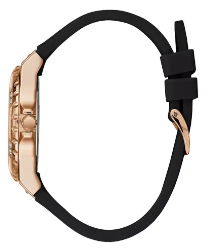 Ayollar uchun ko'p funksiyali qora silikon soat 39mm-qora - GUESS (1)