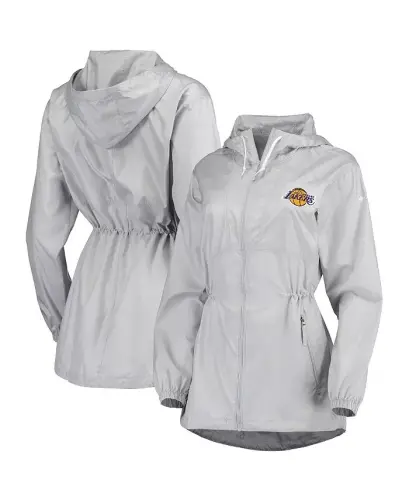 Ayollar uchun kulrang Los-Anjeles Lakers Flashback to'liq fermuarli kurtka - Kulrang - COLUMBIA (1)