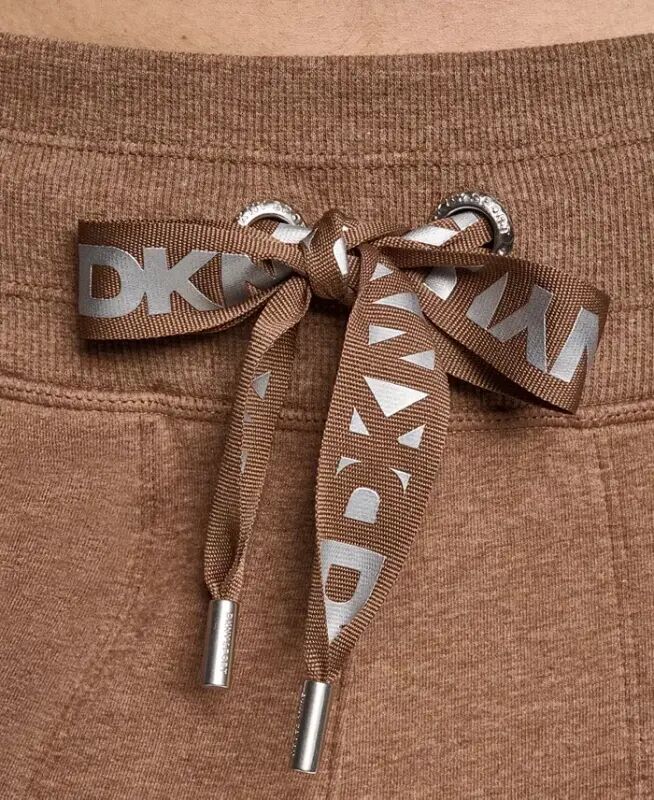Ayollar uchun logotipli tortma ipli baland belli joggerlar - Caramel Hthr/silver - 5