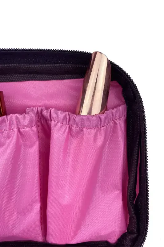 Ayollar uchun Makiyaj cho'tkasi, Sutyen, Ichki kiyim saqlash va tashkil qiluvchi pushti makiyaj sumkasi - Pushti - 4