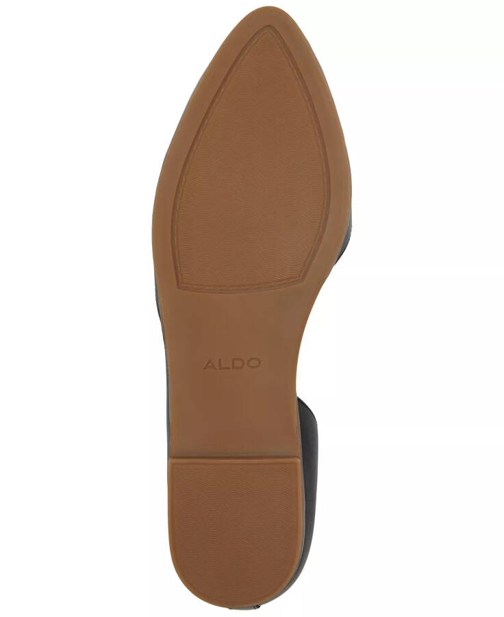 Ayollar uchun Marakova slip-on kesilgan d'Orsay tekis qora charm poyabzallar - 11