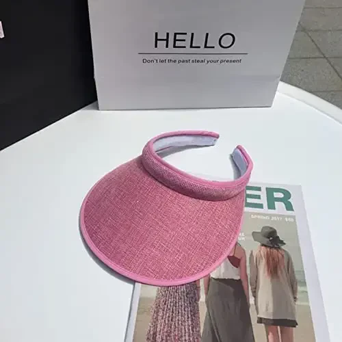 Ayollar uchun mato bilan qoplangan Slip-On Visor, erkaklar uchun sozlanishi kepka sport quyosh qalpoqlari - 2