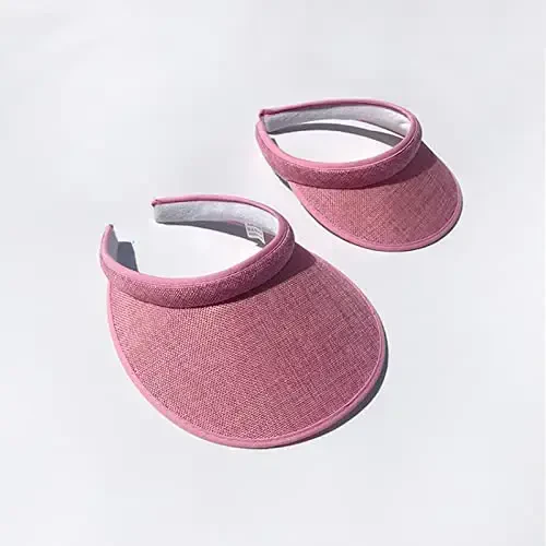 Ayollar uchun mato bilan qoplangan Slip-On Visor, erkaklar uchun sozlanishi kepka sport quyosh qalpoqlari - 5