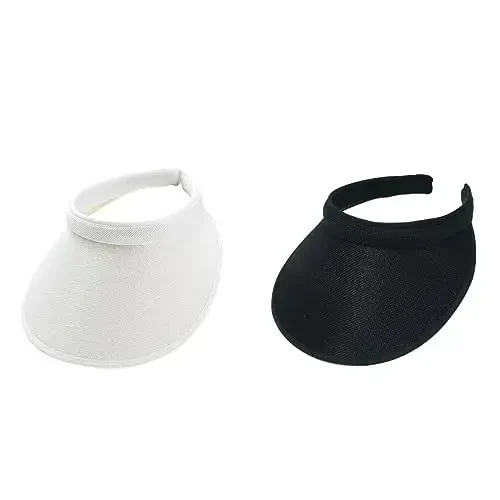 Ayollar uchun mato bilan qoplangan slip-on visor, erkaklar uchun sozlanishi kepka sport quyosh visorlari - 1