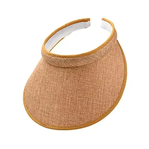 Ayollar uchun mato bilan qoplangan slip-on visor, erkaklar uchun sozlanishi kepka sport quyosh visorlari 