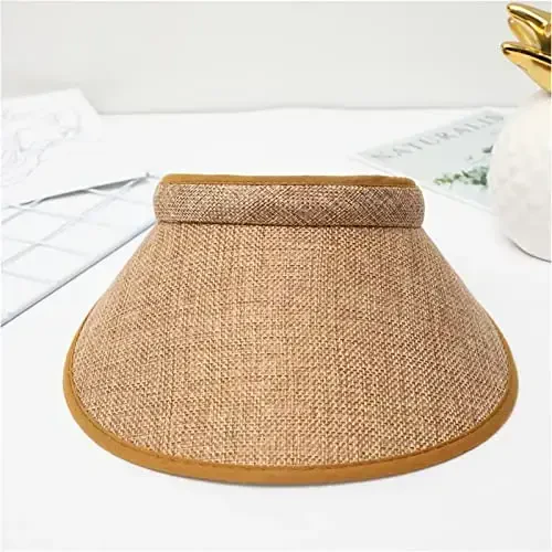 Ayollar uchun mato bilan qoplangan slip-on visor, erkaklar uchun sozlanishi kepka sport quyosh visorlari - 3