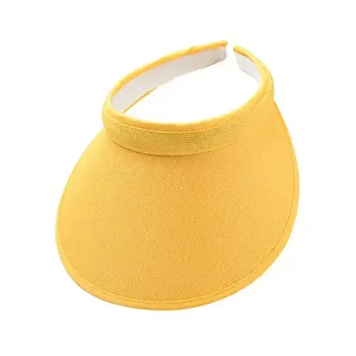 Ayollar uchun mato bilan qoplangan Slip-On Visor, erkaklar uchun sozlanishi kepka sport quyosh visorlari - 1