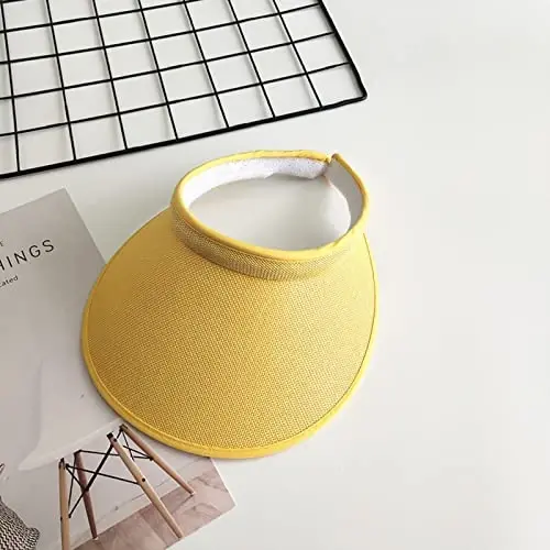 Ayollar uchun mato bilan qoplangan Slip-On Visor, erkaklar uchun sozlanishi kepka sport quyosh visorlari - 2