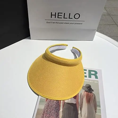 Ayollar uchun mato bilan qoplangan Slip-On Visor, erkaklar uchun sozlanishi kepka sport quyosh visorlari - 3