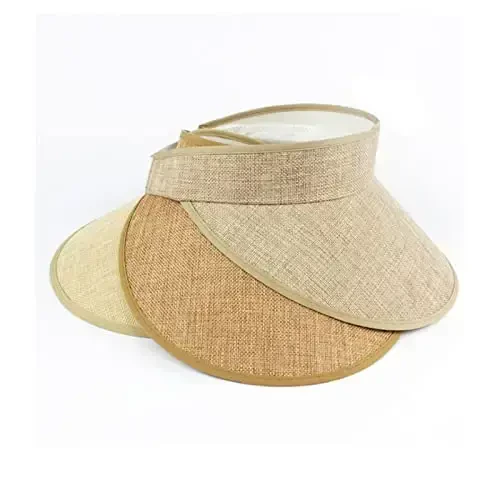 Ayollar uchun mato bilan qoplangan slip-on visor, erkaklar uchun sozlanishi kepka sport quyosh vizorlari - 5