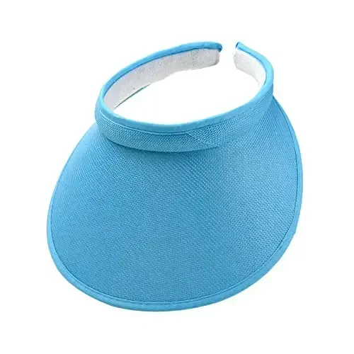 jecvxor Cloth Covered Slip-On Visor for Women, Adjustable Cap Sports Sun Visors for Men - JECVXOR