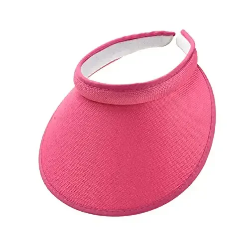 Ayollar uchun mato bilan qoplangan slip-on visor, erkaklar uchun sozlanishi kepka sport quyoshdan himoya visorlari - 1