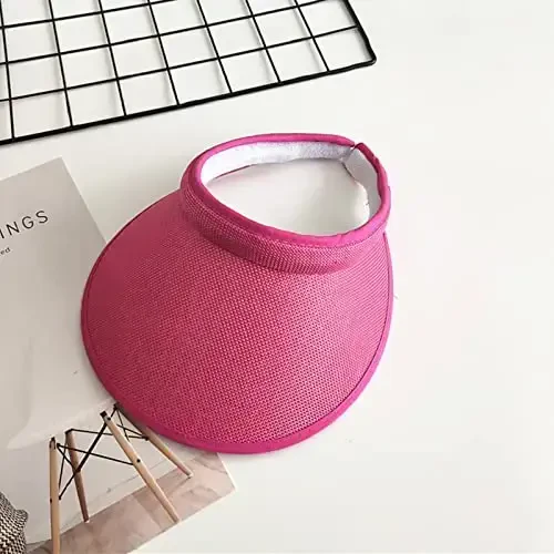 Ayollar uchun mato bilan qoplangan slip-on visor, erkaklar uchun sozlanishi kepka sport quyoshdan himoya visorlari - 4
