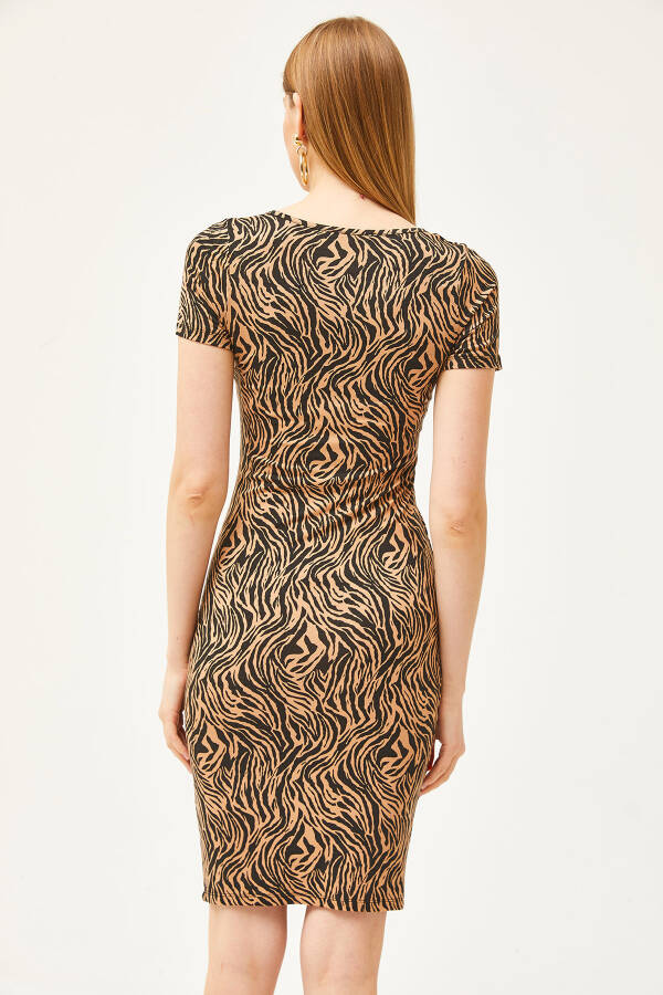 Ayollar uchun Mink Zebra Ro'molli Kristall Viskoz Ko'ylak ELB-19002061 - 6