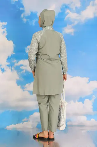 Ayollar uchun naqshli, to'liq yopiq suzib yuradigan kostyum 31072 - 5