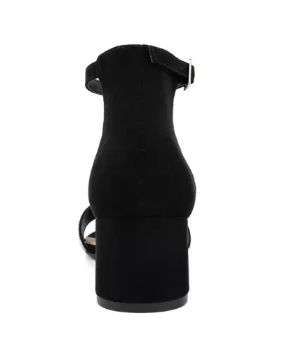 Ayollar uchun Noelle blok to'piq sandal - qora mikro - 3