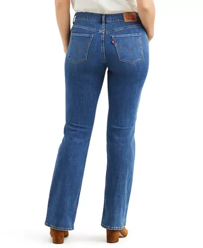 Ayollar uchun oddiy klassik o'rta balandlikdagi bootcut jinsi - Lapis hayrat - 2