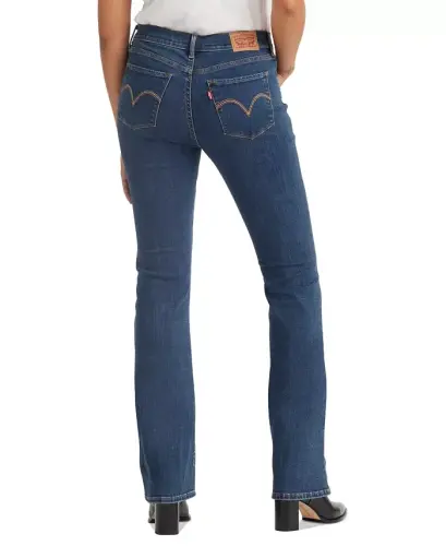 Ayollar uchun oddiy klassik o'rta balandlikdagi bootcut jinsi - Lapis to'lqin - LEVI'S (1)