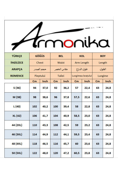 Ayollar uchun oq gulli naqshli uzun yengli ko'ylak ARM-22K001063 - 6