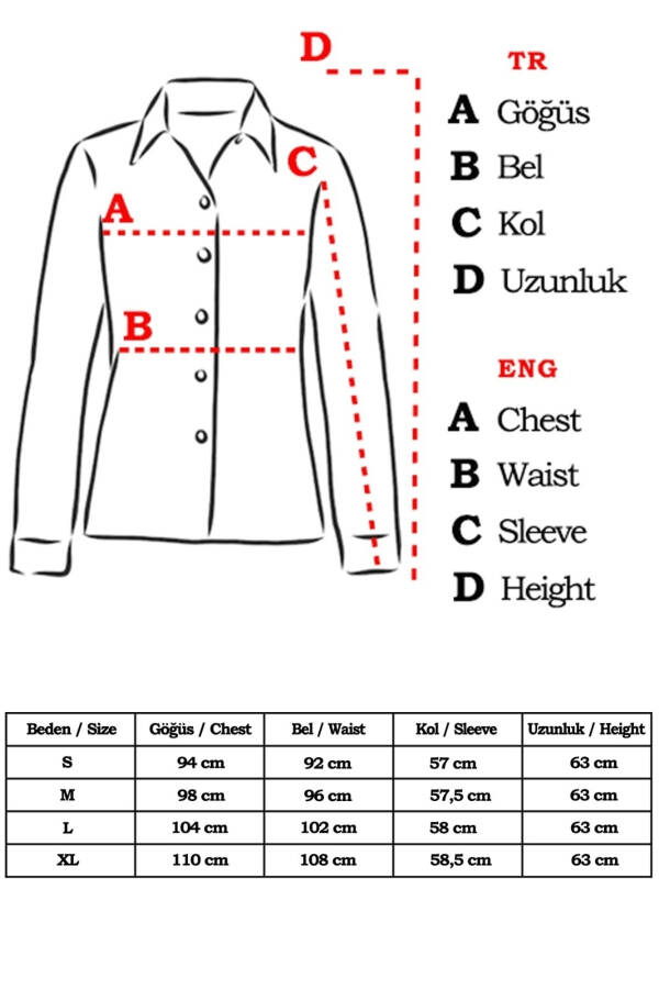 Ayollar uchun oq uzun yengli oddiy ko'ylak ARM-18Y001176 - 16