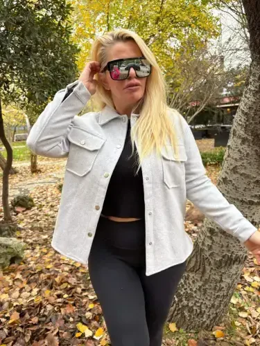 Ayollar uchun qishki ochiq kulrang ko'ylak 750 - 3