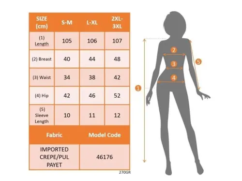 Ayollar uchun qisqa yengli, ko‘ndalang yoqali, yaltiroq detallarga ega midi o‘lchamli import krep ko‘ylak - 4