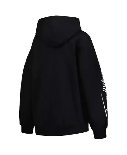 Ayollar uchun qora Las-Vegas Reyders Becca Yelkali Pullover Xudi-Qora - 3
