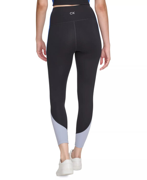 Ayollar uchun rangli yuqori bel 7/8 leggins qora/qutb/ko'k - 2