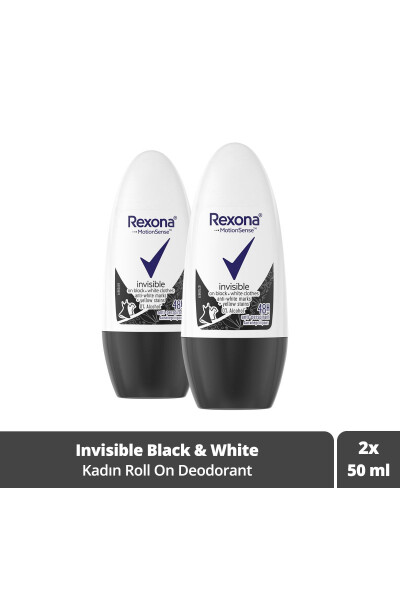 Ayollar uchun Roll On Deodorant Ko'rinmas Qora va Oq Kiyimlarda 50 ml X2 Dona - 8