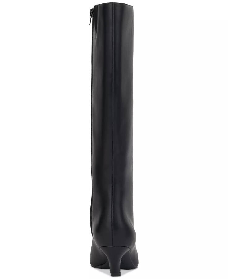 Ayollar uchun Sameya Extra Wide-Calf Mid-Heel Boots, Modazone Black Smooth Extra Wide Calf uchun yaratilgan - 3