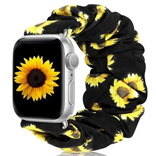 Ayollar uchun Scrunchie soat tasmachasi Apple Watch Bands Series 10 9 8 7 6 5 4 3 2 1 SE bilan mos keladi, iWatch Bands 38mm 40mm 41mm 42mm 44mm 45mm 46mm 49mm Ultra uchun yumshoq elastik almashtirish bilaguzuk - MODAZONE