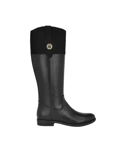 Ayollar uchun Shano baland bo‘yli chavandozlik etigi - Qora/Qora zamsh - TOMMY HILFIGER (1)